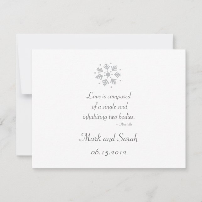 Winter Snowflakes RSVP Card (Front)