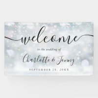 Winter Snowflakes Script Wedding Welcome