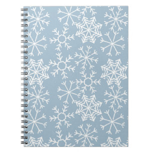 Winter SNOWFLAKES seamless pattern + your ideas Notebook
