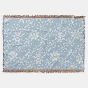 Winter SNOWFLAKES seamless pattern + your ideas Throw Blanket