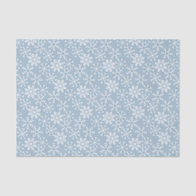 Winter SNOWFLAKES seamless pattern + your ideas Tissue Paper (Front)
