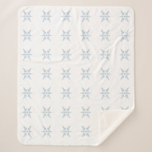 Winter Snowflakes Sherpa Blanket