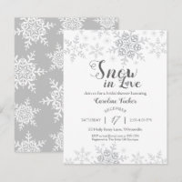 Winter Snowflakes Snow in Love Bridal Shower