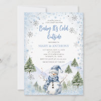 Winter Snowflakes Snowfall Baby Shower