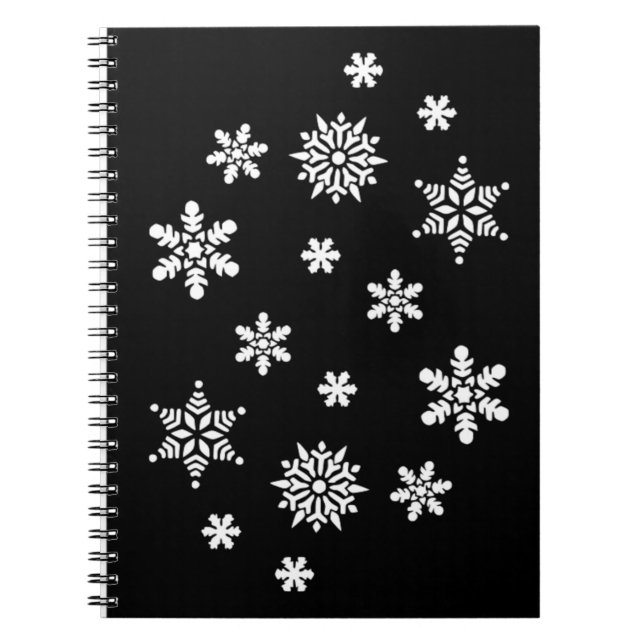 WINTER SNOWFLAKES SPIRAL NOTEBOOK (Front)