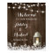Winter Snowflakes String Lights Wedding Sign