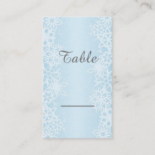 Winter Snowflakes Table Card