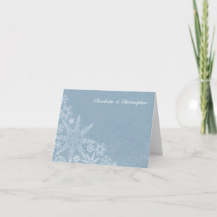Winter Snowflakes Thank You Note Cards