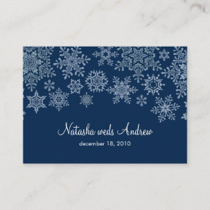 Winter Snowflakes Wedding Directions Enclosure Card