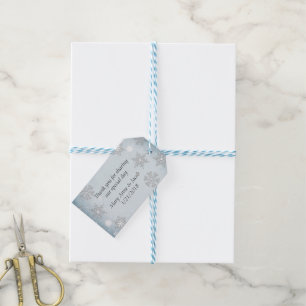 Winter Snowflakes Wedding Favour Gift Tags