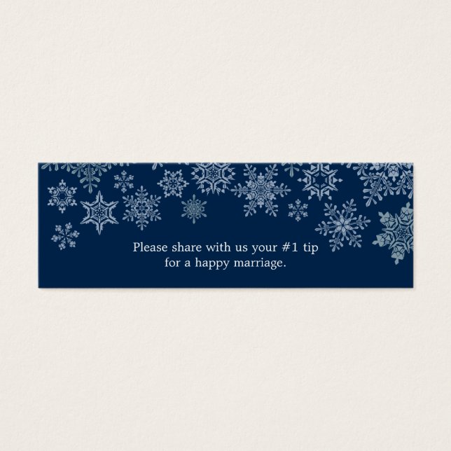 Winter Snowflakes Wedding Questionnaire (Front)