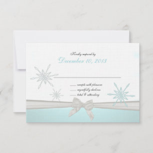 Winter Snowflakes with Bow Formal Response