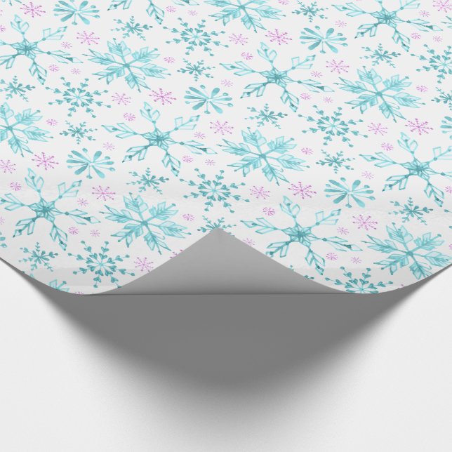 Winter Snowflakes Wrapping Paper (Corner)