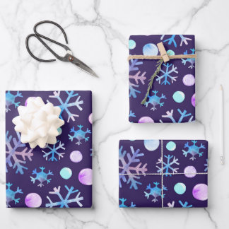 Winter Snowflakes Wrapping Paper Sheet