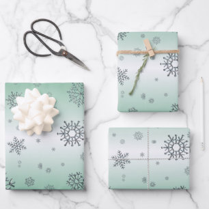 Winter Snowflakes Wrapping Paper Sheet