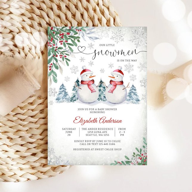 Winter Snowman Baby Shower Invitation (Creator Uploaded)