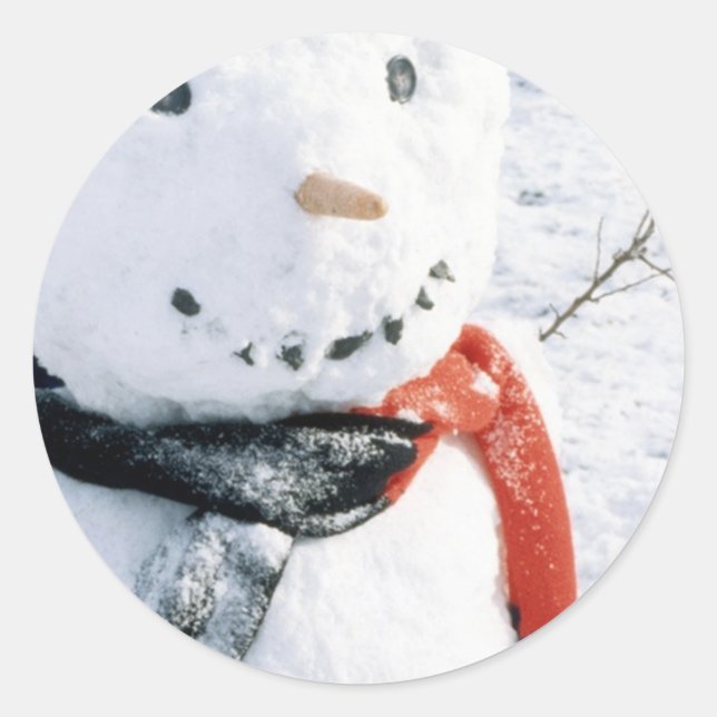 Winter  Snowman Cards and Stickers (Front)