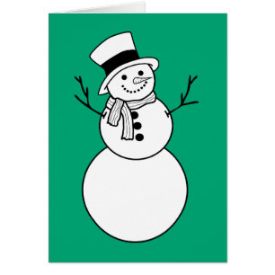 winter snowman choose your own background colour