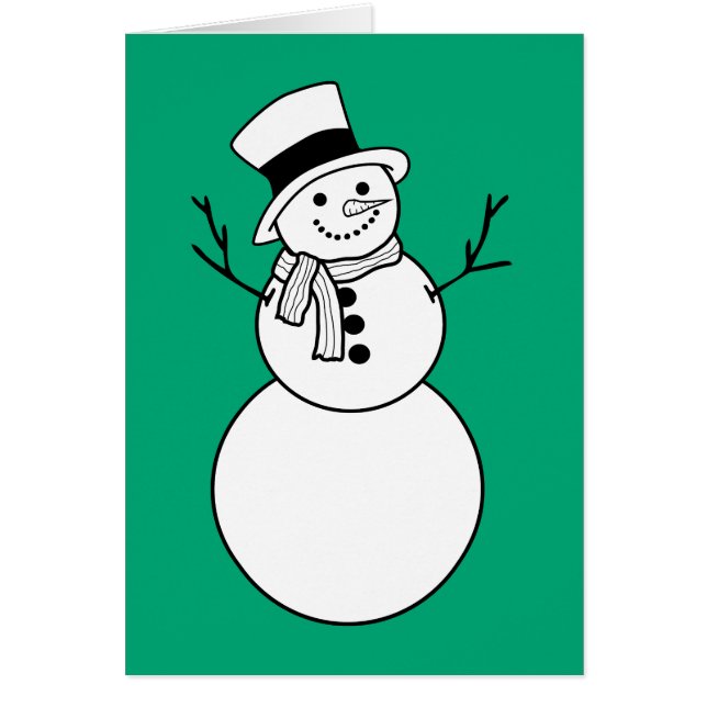 winter snowman choose your own background colour (Front)