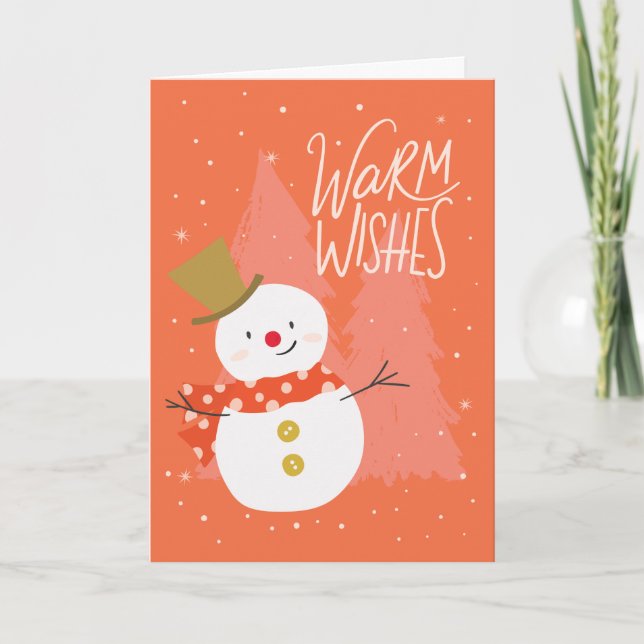 Winter Snowman Christmas Card (Front)