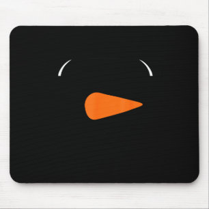 Winter Snowman Face Eyelashes Christmas Xmas For B Mouse Pad