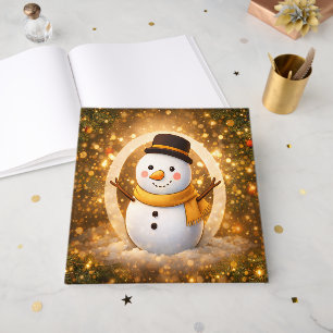 Winter snowman guest book
