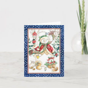 Winter Snowman Holiday Card