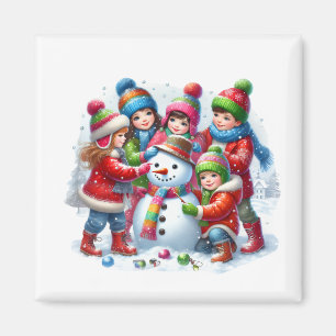 Winter Snowman Magnet