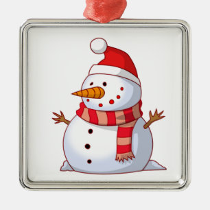 WINTER SNOWMAN METAL TREE DECORATION