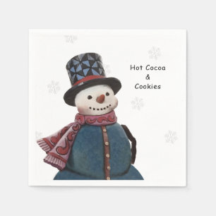 Winter Snowman Personalised Napkin