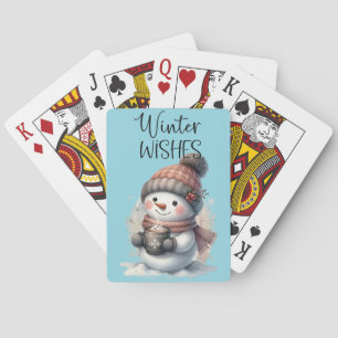Winter Snowman Playing Cards