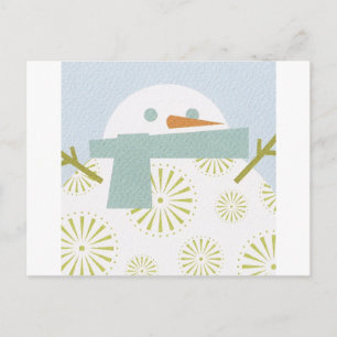 Winter Snowman Postcard