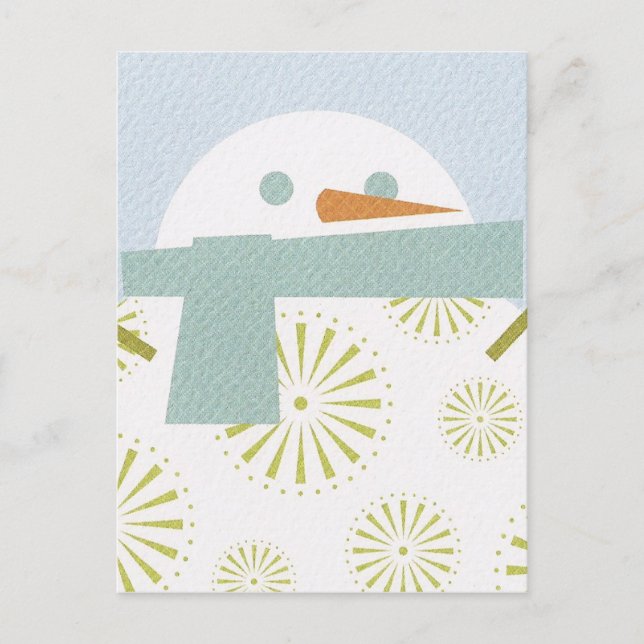 Winter Snowman Postcard (Front)