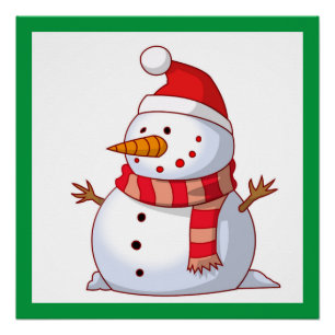 WINTER SNOWMAN POSTER
