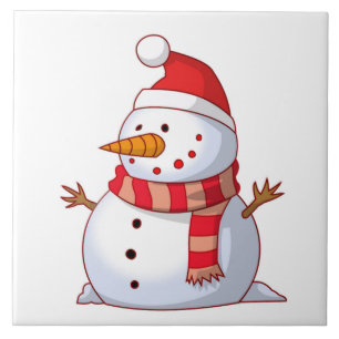 WINTER SNOWMAN TILE