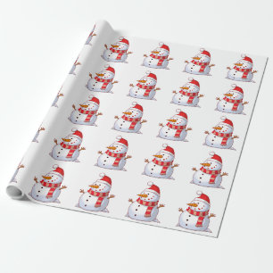 WINTER SNOWMAN WRAPPING PAPER