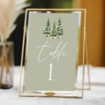 Winter Snowy Pine Tree Forest Wedding Table Number<br><div class="desc">This is a Winter Snowy Pine Tree Forest Wedding Table Number!</div>