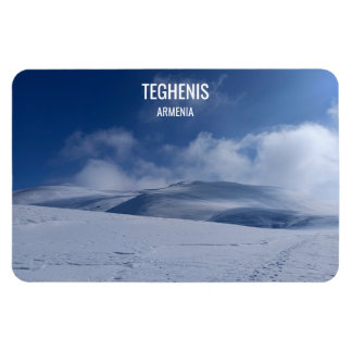 Winter Solitude Snowy Peak Custom Magnet