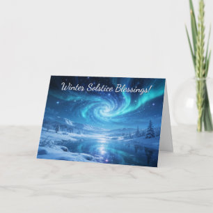 Winter Solstice Blessing Yule Night Sky Beautiful  Card