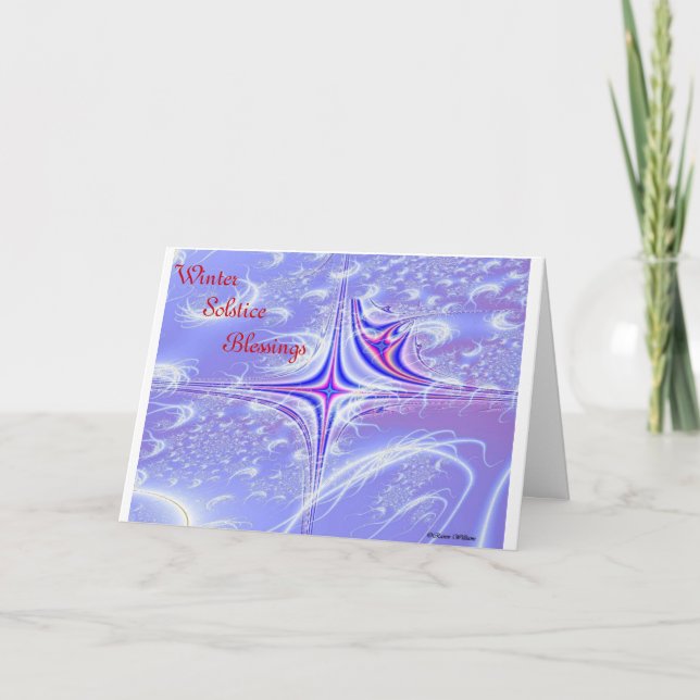 Winter Solstice Blessings Holiday Card (Front)