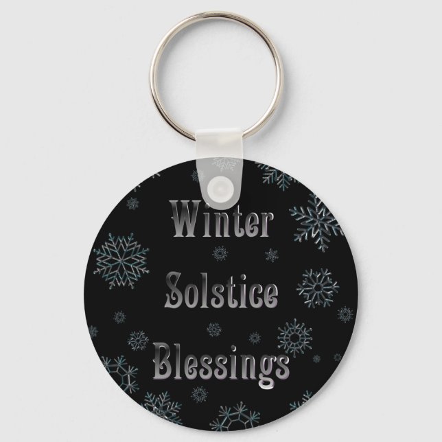 Winter Solstice Blessings  Key Ring (Front)