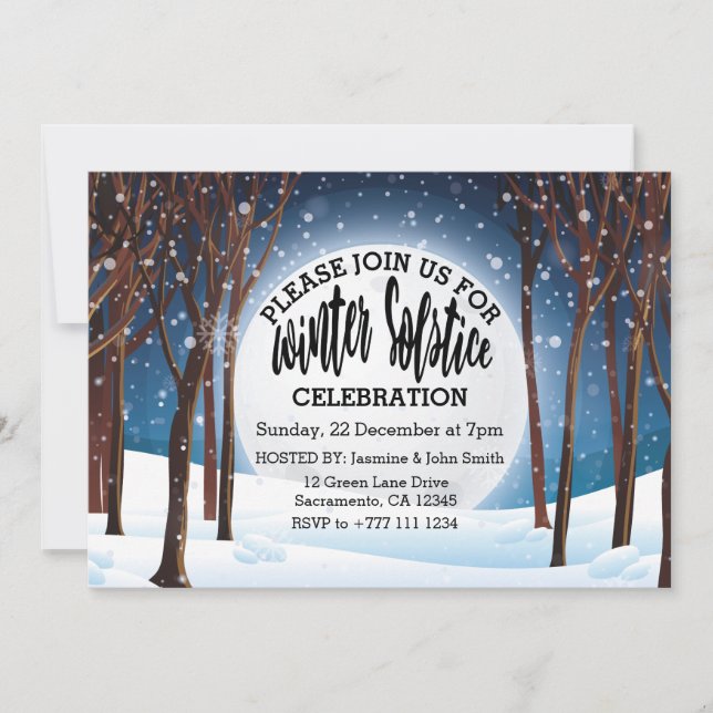 Winter Solstice Celebration Invitation (Front)