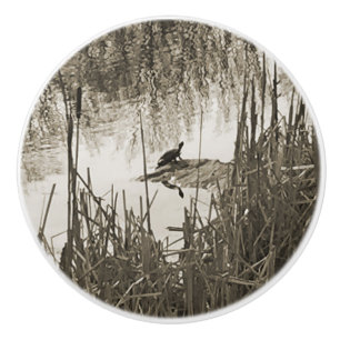 Winter Solstice Ceramic Knob