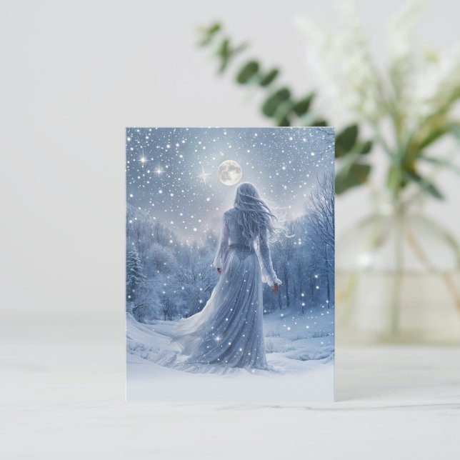 Winter Solstice Enchanted Holiday Postcard (Standing Front)
