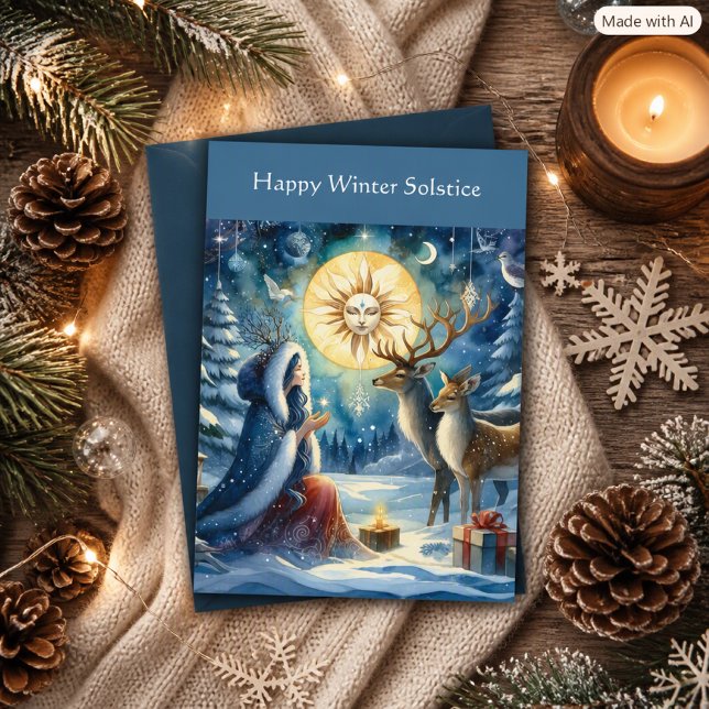 Winter Solstice Forest Goddess Moon Card  (Creator Uploaded)