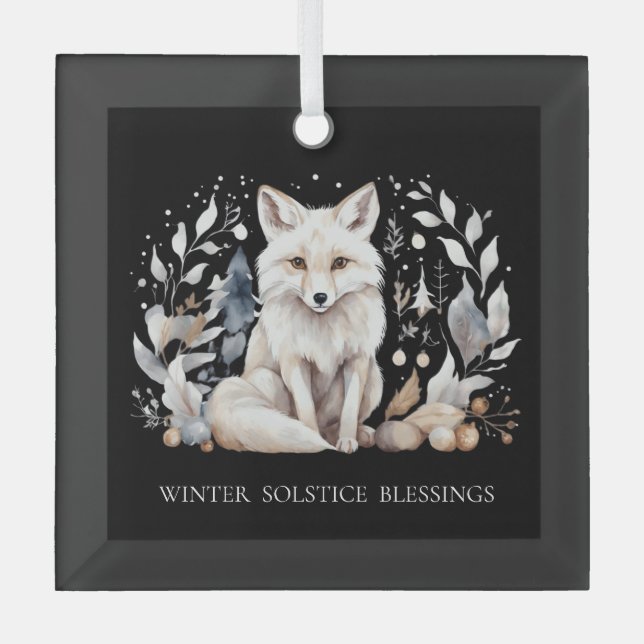 Winter Solstice Fox Ornament (Front)