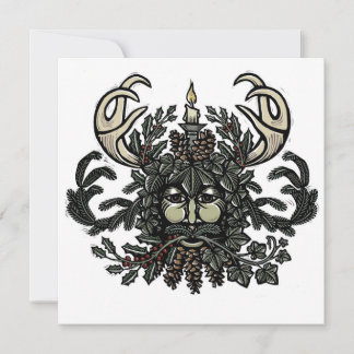Winter Solstice Green Man Card