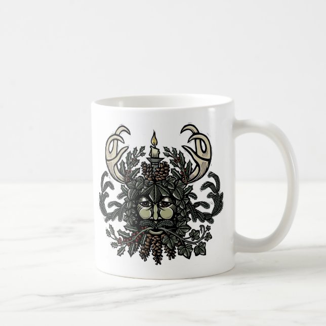 Winter Solstice Green Man Mug (Right)