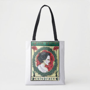 Winter Solstice holiday Christmas tote bag