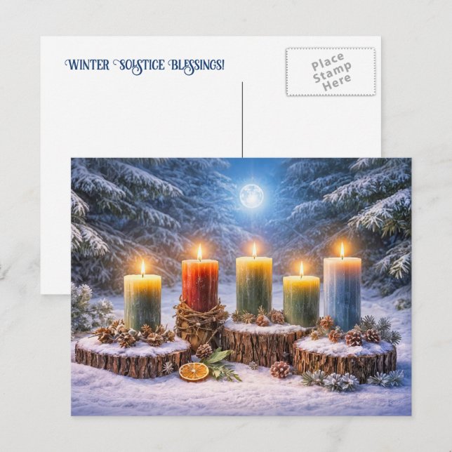 Winter Solstice  Holiday Postcard (Front/Back)